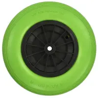 Pricenet Kruiwagenwiel Pu/kunststof 16 Inch Groen/zwart
