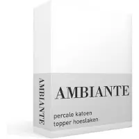 Ambiante Katoen - Topper Hoeslaken - 140x200 - Wit