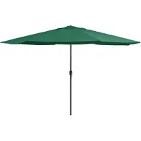 vidaXL Parasol met metalen paal 390 cm groen