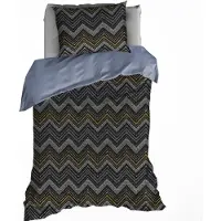 De Witte Lietaer Dekbedovertrek Sioux Blue-Grey Flanel-140 x 200 / 220 cm | 1-Persoons