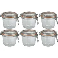 Le Parfait 6x Luchtdichte weckpotten transparant glas 500 ml - Weckpotten