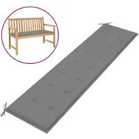 vidaXL Tuinbankkussen 200x50x3 cm oxford stof grijs