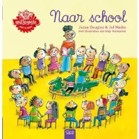 Jozua Douglas en Juf Maike Willewete. Naar school