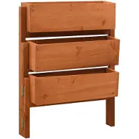 vidaXL Plantenbak inklapbaar 60x14x75 cm massief vurenhout oranje