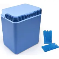 COSY&TRENDY Grote koelbox donkerblauw 32 liter 40 x 30 x 45 cm incl. 6 koelelementen - Koelboxen