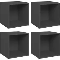 vidaXL Tv-meubelen 4 st 37x35x37 cm bewerkt hout grijs