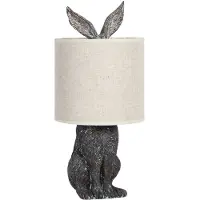 Clayre & Eef Tafel lamp, konijn, Ø 20x45 cm, bruin/beige, polyresin