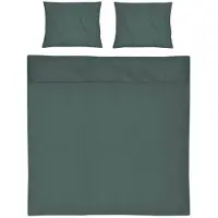 Papillon Dekbedovertrek Monte Carlo Donkergroen Percal-140 x 200 / 220 cm | 1-Persoons