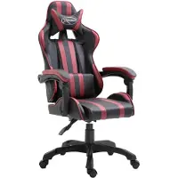 vidaXL Gamingstoel, bordeauxrood, kunstleer