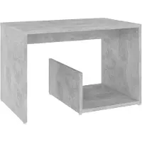 vidaXL Bijzettafel 59x36x38 cm bewerkt hout betongrijs