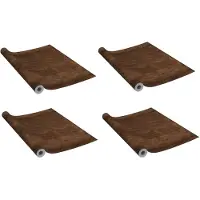 vidaXL Deurfolies zelfklevend 4 st 210x90 cm PVC donkereikenkleurig