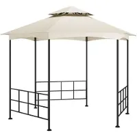vidaXL Prieel met zijwanden 3,1x2,7 m crèmekleurig