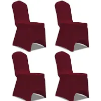 vidaXL Stoelhoes stretch 4 stuks bordeaux