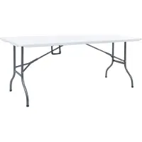 vidaXL Tuintafel inklapbaar 180x72x72 cm HDPE wit