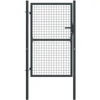 vidaXL Tuinhek van gaas gegalvaniseerd staal 100x175 cm grijs