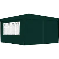 vidaXL Professionele partytent met zijwanden, 4x4 meter, groen, 90 g/m²