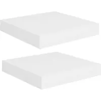 vidaXL Wandschappen zwevend 2 st 23x23,5x3,8 cm MDF wit