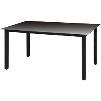 vidaXL Tuintafel 150x90x74 cm glas aluminium zwart online kopen