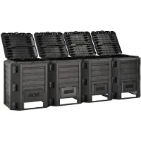 VidaXL - Compostbak - 1600 - L - zwart