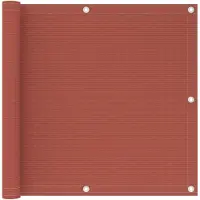 vidaXL Balkonscherm 90x600 cm HDPE terracottakleurig