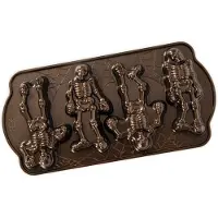 Nordic Ware - Bakvorm "Spooky Skeleton Cakelet Pan" - Nordic Ware Fall Harvest Bronze