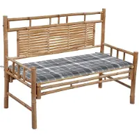 vidaXL Tuinbank met kussen 120 cm bamboe