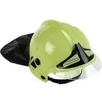 Klein Toys - brandweerhelm - 31x17,5x21 cm - licht op in het donker - incl. beweegbaar vizier en afstelbaar formaat - geel zwart