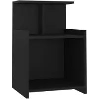 vidaXL Nachtkastje 40x35x60 cm bewerkt hout zwart