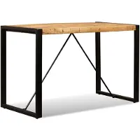 vidaXL Eettafel 120 cm massief ruw mangohout