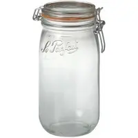 Le Parfait 3x Luchtdichte weckpot transparant glas 1.5 liter - Weckpotten