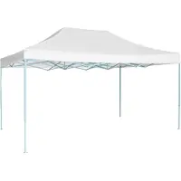 vidaXL - Partytent - inklapbaar - 3x4 - m - staal - wit