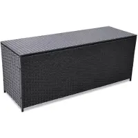 vidaXL Tuinbox 150x50x60 cm poly rattan zwart