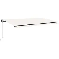vidaXL Luifel automatisch uittrekbaar 500x350 cm crèmekleurig
