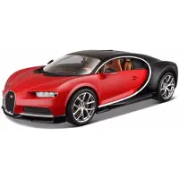Bburago Bugatti Chiron 1:18 rood/zwart
