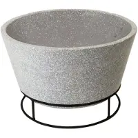 Esschert Design - Vuurschaal keramiek betonlook - Vuurschaal - Staal - Grijs