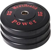 Men's Health Halterschijven 15 KG Zwart