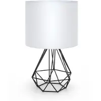 Aigostar 13xrk Tafellamp Slaapkamer/woonkamer - Metalen Basis - E14 - Zonder Lamp - Wit