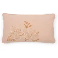 Rivièra Maison Fleurs Pillow Cover - Katoen - Zacht Roze - 30.0x50.0x1.3 cm