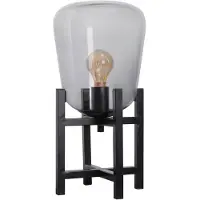 Expo Benn Original MINI tafellamp 1x E27 zwart / gun metal glas