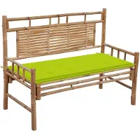 vidaXL Tuinbank met kussen 120 cm bamboe