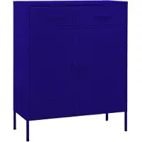 vidaXL Opbergkast 80x35x101,5 cm staal marineblauw