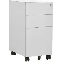 vidaXL Ladeblok verrijdbaar 30x45x59 cm staal lichtgrijs