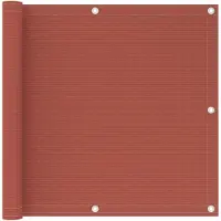 vidaXL Balkonscherm 90x500 cm HDPE terracottakleurig