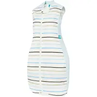 ErgoPouch Slaapzak Baby Sheeting Zomer - 2-12 maanden - 80 cm - TOG 0.3 - Organic Blue Stripe
