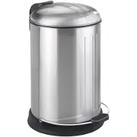 Wenko Pedaalemmer Lagun 12 Liter 33 X 43,5 Cm Rvs Matzilver