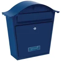 Gardalux Brievenbus Paris - Wandmontage - Naamplaatje en 2 sleutels - Blauw