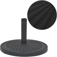 vidaXL Parasolvoet rond 14 kg hars zwart