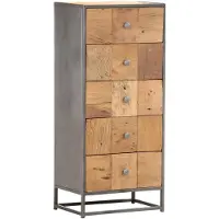 vidaXL Ladekast 45x30x100 cm massief gerecycled hout