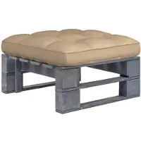 vidaXL Tuinhocker pallet geïmpregneerd grenenhout grijs