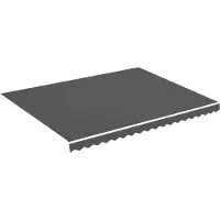 vidaXL Vervangingsdoek voor luifel 430x345 cm polyester antracietkleurig